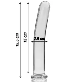 NEBULA SERIES BY IBIZA - MODÈLE 9 GODE EN VERRE BOROSILICATE CLAIR 15.5 CM -O- 2.5 CM