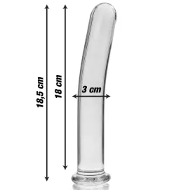 NEBULA SERIES BY IBIZA - MODELO 17 DILDO CRISTAL TRANSPARENTE 18.5 CM -O- 3 CM