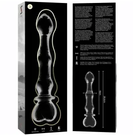 NEBULA SERIES BY IBIZA - MODÈLE 21 GODE EN VERRE BOROSILICATE CLAIR 20.5 CM -O- 3.5 CM