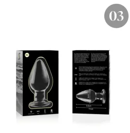 NEBULA SERIES BY IBIZA - MODELL 3 ANALPLUG BOROSILIKATGLAS TRANSPARENT 11 CM -O- 5 CM