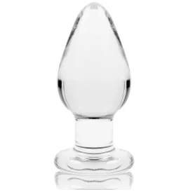NEBULA SERIES BY IBIZA - MODEL 3 ANAL PLUG BOROSILICATE GLASS TRANSPARENT 11 CM -O- 5 CM