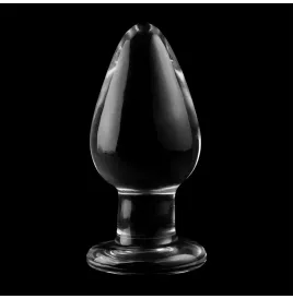 NEBULA SERIES BY IBIZA - MODELLO 3 PLUG ANALE VETRO BOROSILICATO TRASPARENTE 11 CM -O- 5 CM