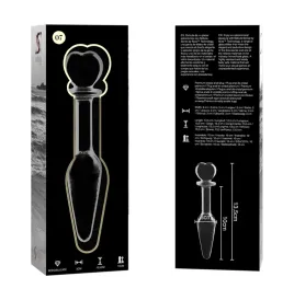 NEBULA SERIES BY IBIZA - MODEL 7 ANAL PLUG BOROSILICATE GLASS CLEAR 13.5 CM -O- 3 CM