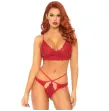 LEG AVENUE - 2 PIECES SET LACE BRALETTE AND THONG M-L LEG AVENUE - 2 PIECES SET LACE BRALETTE AND THONG M-L