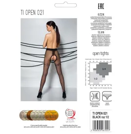 PASSION - TIOPEN 021 SCHWARZE STRUMPFHOSE 1-2 20 DEN