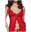 CHILIROSE - CR 4696 BABYDOLL E PERIZOMA ROSSO S-M CHILIROSE - CR 4696 BABYDOLL E PERIZOMA ROSSO S-M