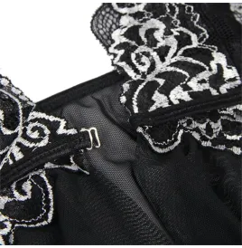 SUBBLIME - BABYDOLL FABRIC TULLE CHEST LACE S-M