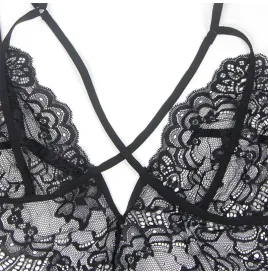 SUBBLIME - LACE BODY POLICE COSTUME BLACK S-M