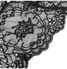 SUBBLIME - DISFRAZ POLICIA BODY ENCAJE NEGRO S-M