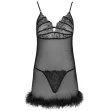 LIVCO CORSETTI FASHION - ZERUNAM SET BABYDOLL BLACK THONG LIVCO CORSETTI FASHION - ZERUNAM SET BABYDOLL BLACK THONG
