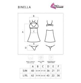 LIVCO CORSETTI FASHION - ENSEMBLE BINELLA BABYDOLL THONG NOIR