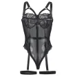 SUBBLIME - TEDDY WITH GARTER STRAP DETAIL CHEST BLACK S-M SUBBLIME - TEDDY WITH GARTER STRAP DETAIL CHEST BLACK S-M