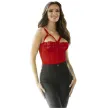 SUBBLIME - TEDDY MIT STRUMPFBAND-DETAIL BRUST ROT S-M SUBBLIME - TEDDY MIT STRUMPFBAND-DETAIL BRUST ROT S-M