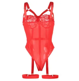 SUBBLIME - TEDDY MIT STRUMPFBAND-DETAIL BRUST ROT S-M