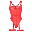 SUBBLIME - TEDDY WITH GARTER STRAP DETAIL CHEST RED S-M SUBBLIME - TEDDY WITH GARTER STRAP DETAIL CHEST RED S-M