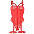 SUBBLIME - TEDDY MIT STRUMPFBAND-DETAIL BRUST ROT S-M SUBBLIME - TEDDY MIT STRUMPFBAND-DETAIL BRUST ROT S-M