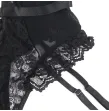 SUBBLIME - TEDDY WITH GARTER WITH LACE DETAIL AND STRIPS BLACK S-M SUBBLIME - TEDDY WITH GARTER WITH LACE DETAIL AND STRIPS BLACK S-M