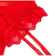 SUBBLIME - TEDDY WITH GARTER WITH LACE DETAIL AND STRIPS RED S-M SUBBLIME - TEDDY WITH GARTER WITH LACE DETAIL AND STRIPS RED S-M