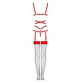LIVCO CORSETTI FASHION - THIARA LC 20213 ENSEMBLE CORPS BAS ROUGE S-M