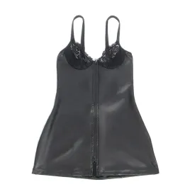 SUBBLIME - 957568 ROBE ZIPPÉE EN CUIR NOIR S-M