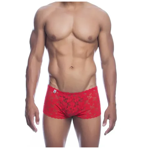 MOB - BOXER EN DENTELLE ROUGE TAILLE L-XL