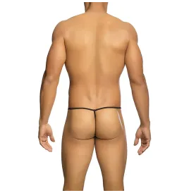 MOB - STRING TRANSPARENT EN FORME DE T NOIR TAILLE L-XL