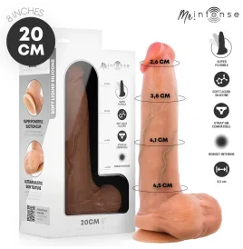 MR INTENSE - BRUCE M SILICONE DILDO WITH TESTICLES 20 CM -Ø- 4.5 CM