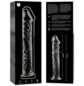 NEBULA SERIES BY IBIZA - MODÈLE 12 GODE EN VERRE BOROSILICATE CLAIR 17 CM -O- 3.5 CM
