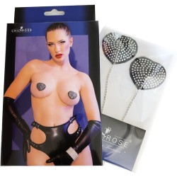 CHILIROSE - CR 4662 NIPPLE COVERS SILVER and BLACK
