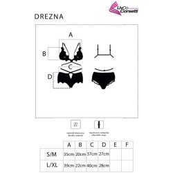 LIVCO CORSETTI FASHION - DREZNA LC 90733 SOUTIEN-GORGE CULOTTE NOIR