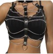SUBBLIME - HARNAIS POITRINE CHAÎNE S EN CUIR NOIR TAILLE UNIQUE SUBBLIME - HARNAIS POITRINE CHAÎNE S EN CUIR NOIR TAILLE UNIQUE