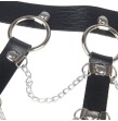 SUBBLIME - PETTORALE CATENE IN PELLE NERA TAGLIA UNICA SUBBLIME - PETTORALE CATENE IN PELLE NERA TAGLIA UNICA