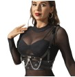 SUBBLIME - CORSET HARNESS WITH CHAINDETAIL ONE SIZE SUBBLIME - CORSET HARNESS WITH CHAINDETAIL ONE SIZE