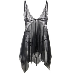 SUBBLIME - BABYDOLL IN TESSUTO TULLE PIZZO S-M