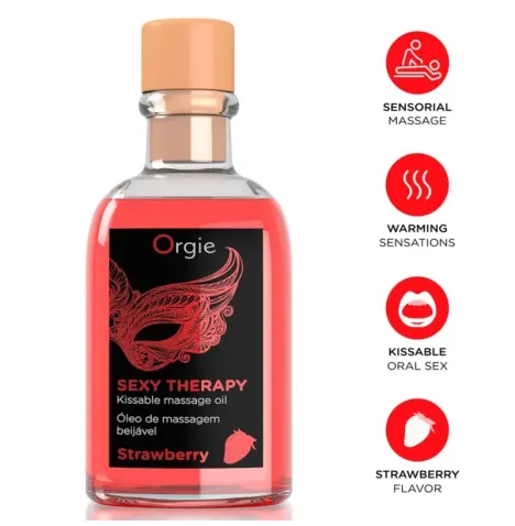 ORGIE - LIPS MASSAGE STRAWBERRY KISSABLE MASSAGE SET 100 ML