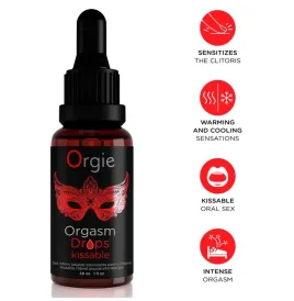 ORGIE - ORGASM DROPS KISSABLE CLITORAL AROUSAL 30 ML