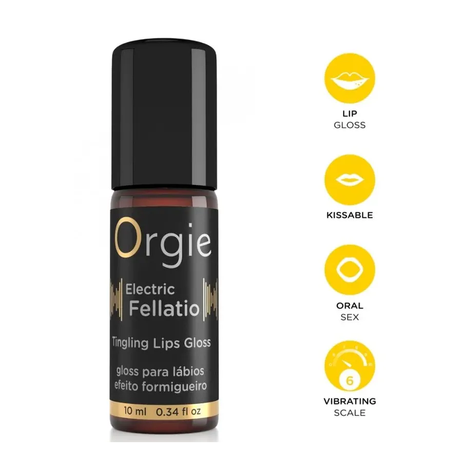 ORGIE - ELECTRIC FELLATIO VIBRATING TINGLING LIP GLOSS 10 ML ORGIE - ELECTRIC FELLATIO VIBRATING TINGLING LIP GLOSS 10 ML