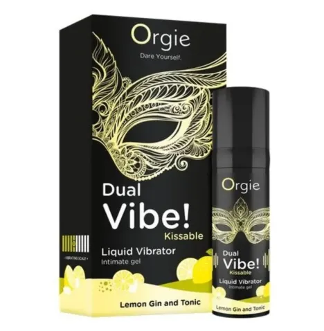 ORGIE - DUAL VIBE LIQUID-VIBRATOR MIT ZITRONEN-GIN-TONIC-GESCHMACK, 15 ML
