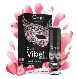 ORGIE - DOPPIA VIBRAZIONE LIQUIDO VIBRANTE AL GUSTO DI GIN ALLA FRAGOLA E TONICO, 15 ML