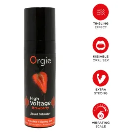 ORGIE - HIGH VOLTAGE ERDBEERE EXTRA STARKER, KÜSSERLICHER FLÜSSIGVIBRATOR 15 ML
