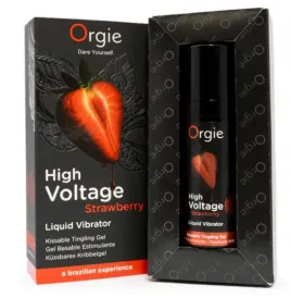 ORGIE - VIBRATORE LIQUIDO AD ALTA TENSIONE AL GUSTO DI FRAGOLA EXTRA FORTE E BACIABECILLE 15 ML