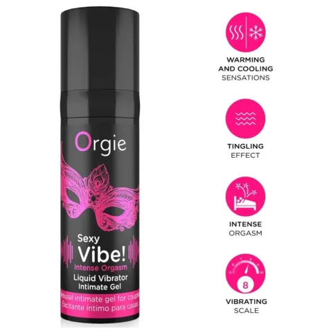 ORGIE - AMBIANCE SEXY ORGASME INTENSE, SENSATIONS MULTIPLES, GEL INTIME 15 ML