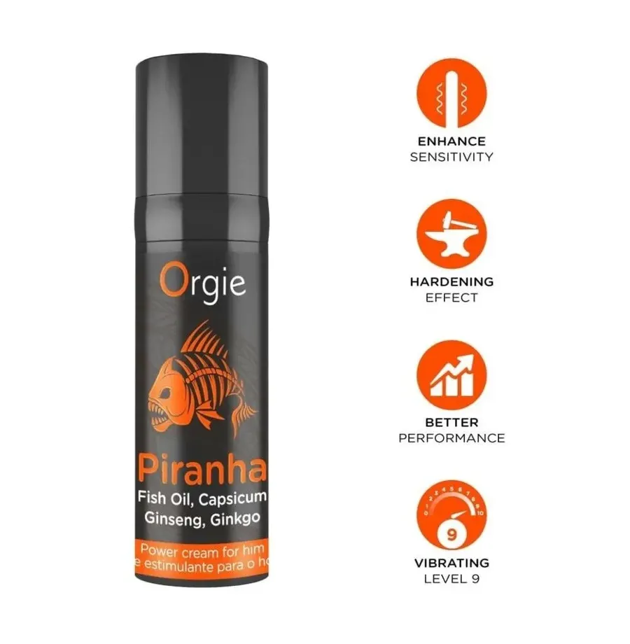ORGIE - CRÈME ÉNERGISANTE PIRANHA POUR LUI 15 ML
