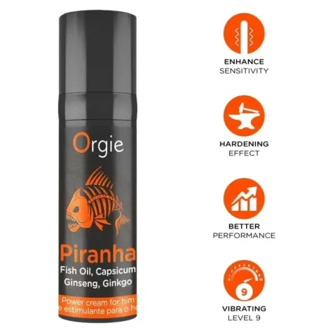 ORGIE - CRÈME ÉNERGISANTE PIRANHA POUR LUI 15 ML