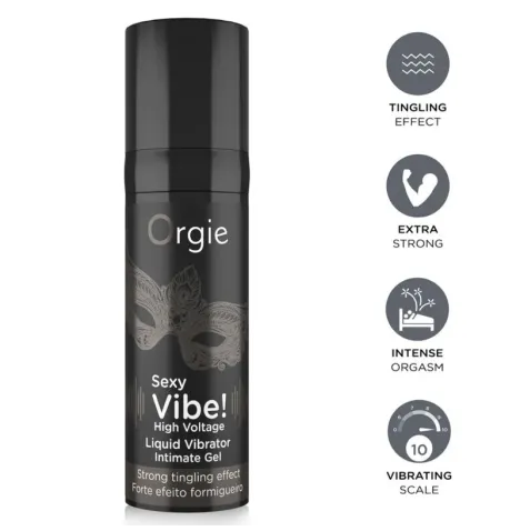 ORGIE - SEXY VIBE HIGH VOLTAGE GEL ÍNTIMO EFECTO VIBRANTE EXTRA FUERTE 15 ML