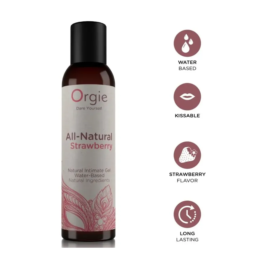 ORGIE - GEL INTIME À BASE DE EAU KISSABLE ENTIÈREMENT NATUREL À LA FRAISE 150 ML ORGIE - GEL INTIME À BASE DE EAU KISSABLE ENTIÈREMENT NATUREL À LA FRAISE 150 ML