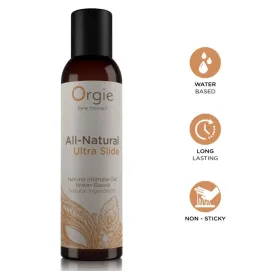 ORGIE - GEL INTIMO ULTRA SLIDE A BASE DE CQUA, COMPLETAMENTE NATURALE, 150 ML