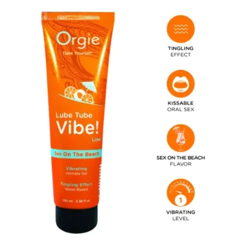 ORGIE - LUBRIFICANTE IN TUBO VIBE SESSO SULLA SPIAGGIA GEL INTIMO BACIABILE LEGGERO 100 ML