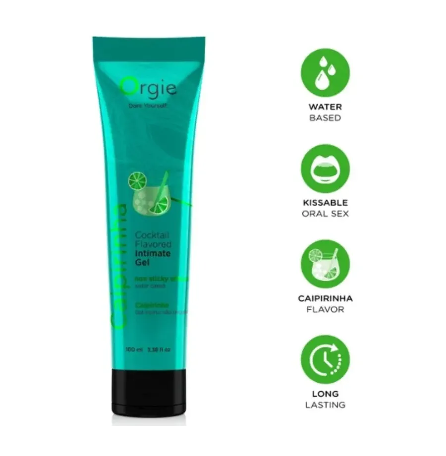 ORGIE - LUBE TUBE COCKTAIL CAIPIRINHA GEL ÍNTIMO BESABLE BASE AGUA 100 ML ORGIE - LUBE TUBE COCKTAIL CAIPIRINHA GEL ÍNTIMO BESABLE BASE AGUA 100 ML
