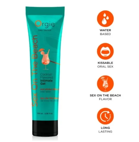 ORGIE - LUBE TUBE COCKTAIL SEX ON THE BEACH GEL ÍNTIMO BESABLE BASE AGUA 100 ML